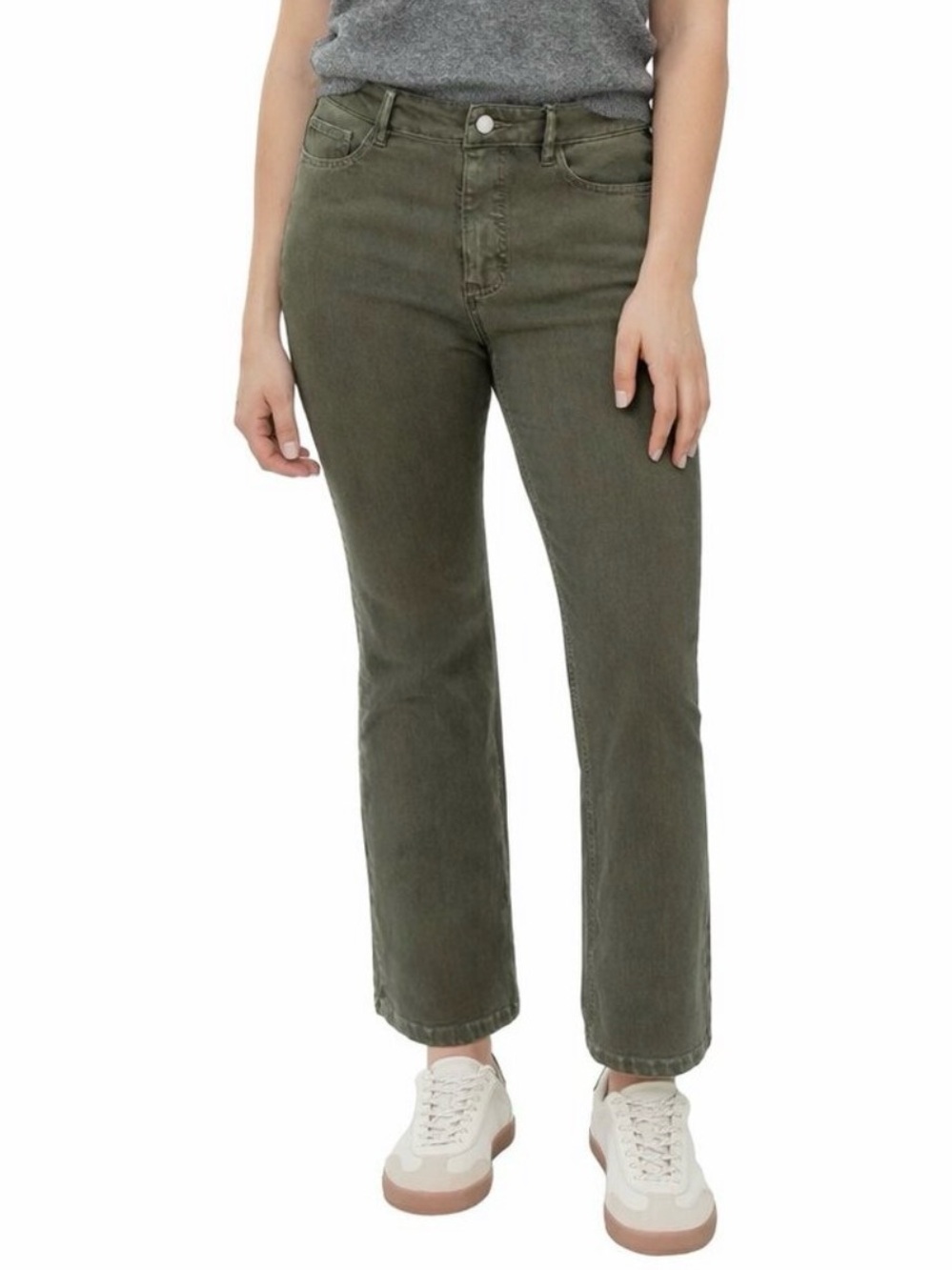 Well Worn straight leg jeans, olive color, size 12